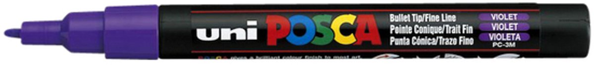 Paintmarker uni posca pc3m f paars | 6 stuks